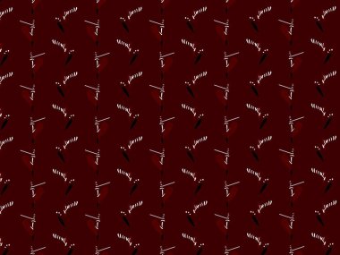 Tekstil tasarımı için soyut geometrik blok deseni kahverengi beyaz ve siyah renkli duvar kağıdı döşeme dekoru.