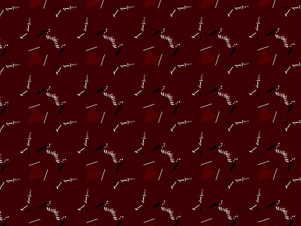 Maroon ajrak block print abstract geometric block pattern for textile design background wall paper tile decor with brown white and black color.