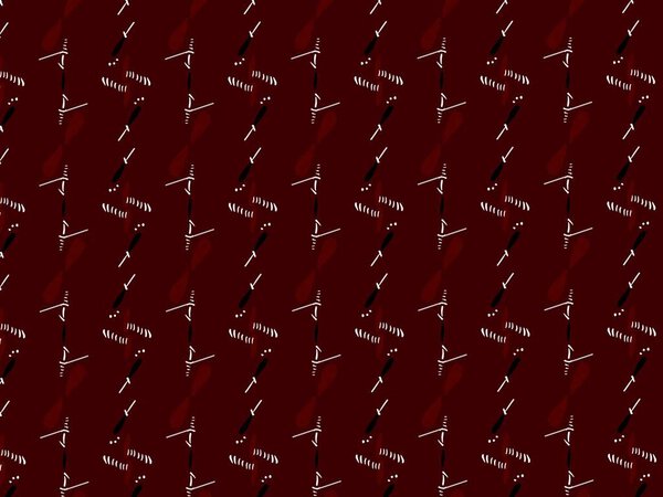 Maroon ajrak block print abstract geometric block pattern for textile design background wall paper tile decor with brown white and black color.