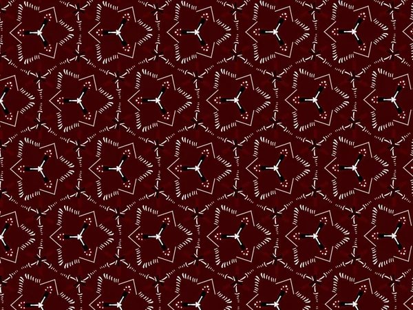 Maroon Ajrak Block Print Abstract Geometric Block Pattern Textile Design — Fotografia de Stock
