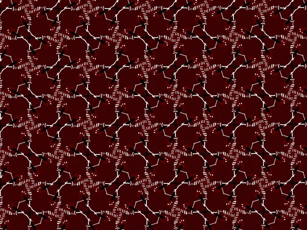 Maroon Ajrak Block Print Abstract Geometric Block Pattern Textile Design — Fotografia de Stock