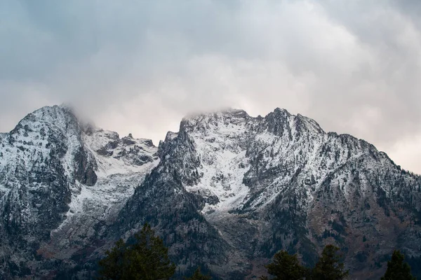 Cloudy Fall Day Grand Teton National Park — Stock Photo, Image