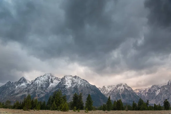 Día Nublado Otoño Parque Nacional Grand Teton —  Fotos de Stock