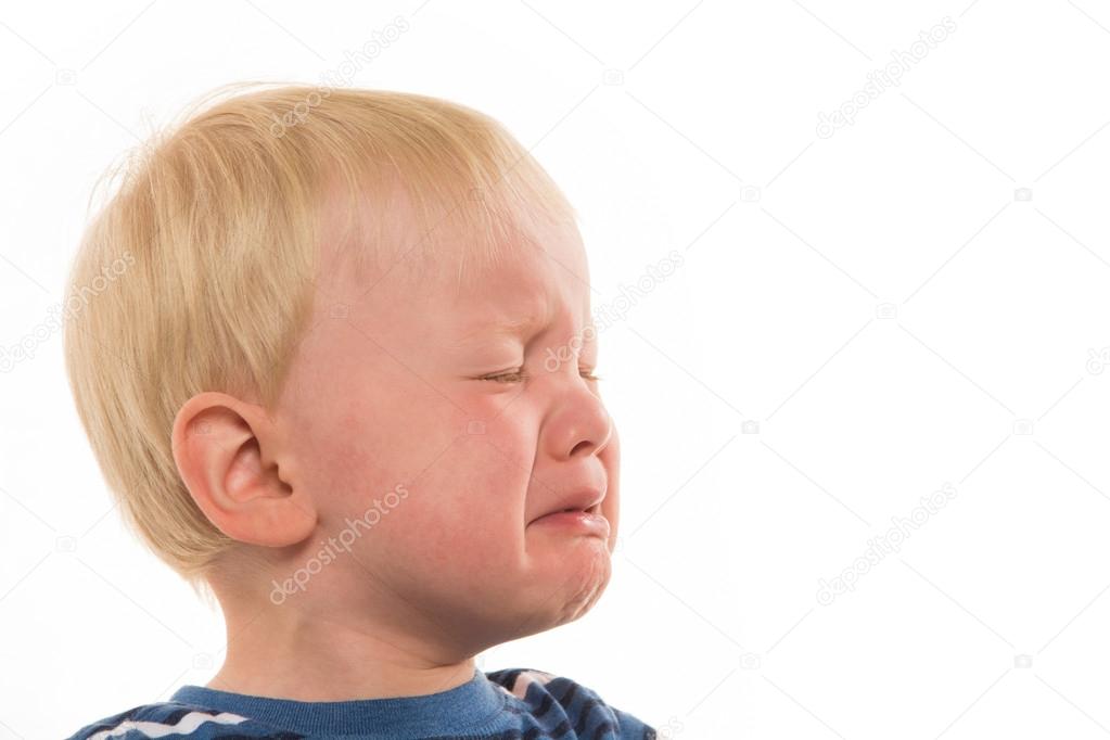 2-year-old boy crying