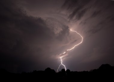 Lightning in the sky clipart
