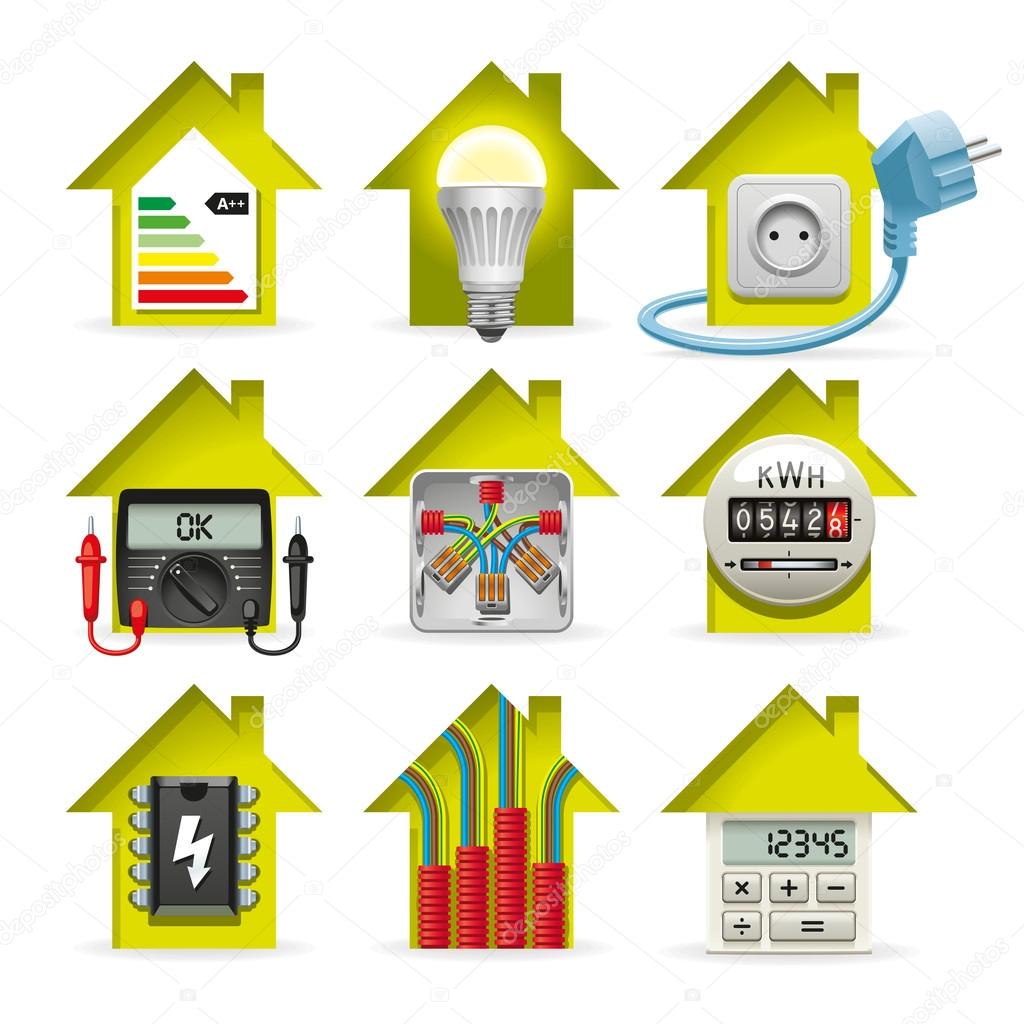 Electricity Home Icons
