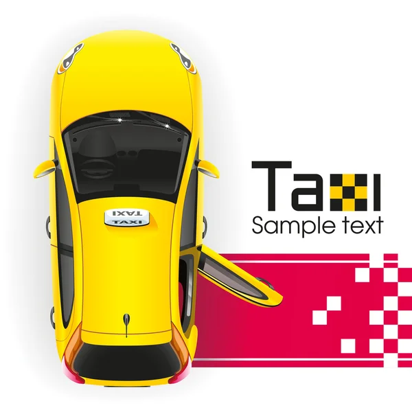 Kırmızı halı üzerinde sarı taksi