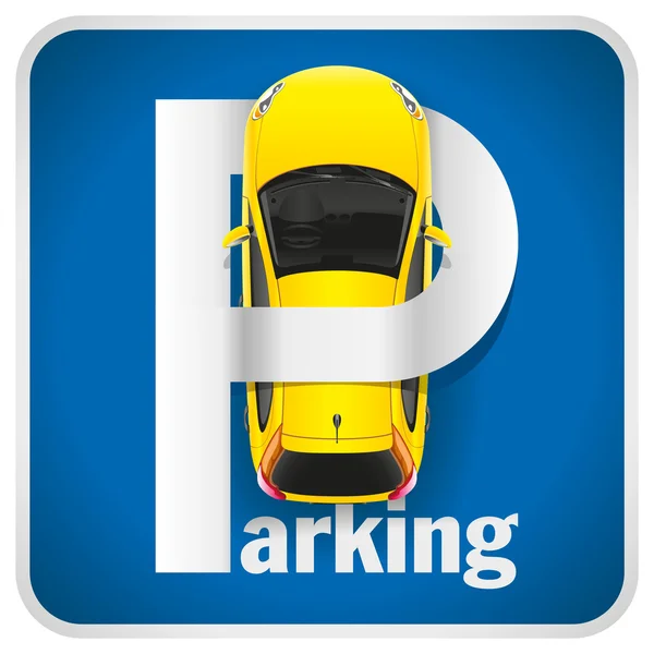 Car Parking Sign — Stock Vector