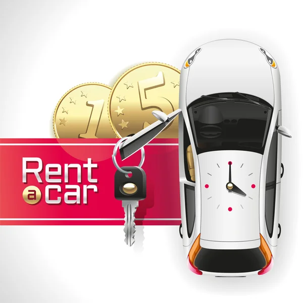 Rent a Car on the Red Carpet — Stockvector