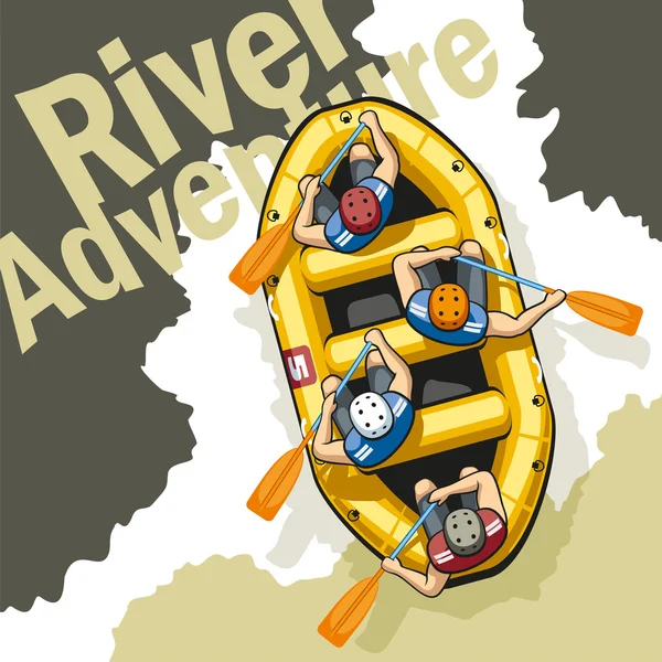 Aventure rivière — Image vectorielle