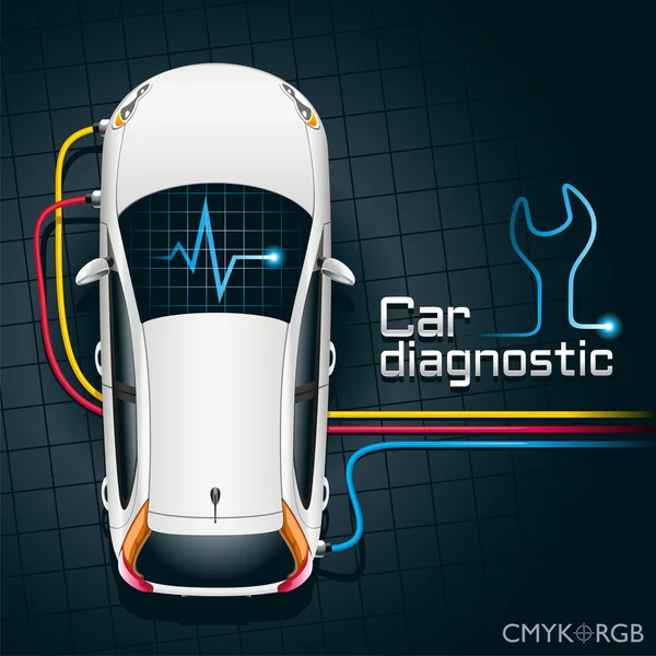 Dispositivo de diagnóstico do carro — Vetor de Stock