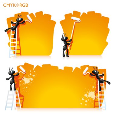Banner boyalı karıncalar