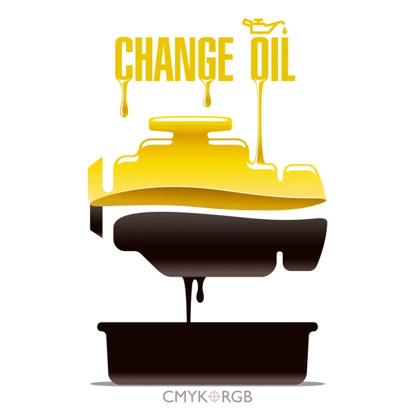 Zmiana oleju silnikowego — Wektor stockowy