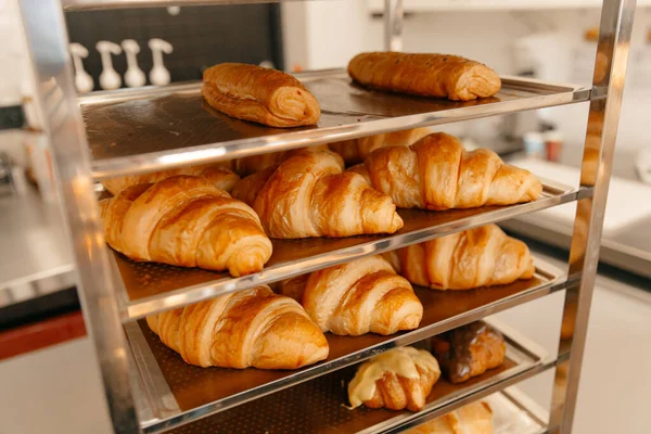 Freshly baked goods for sale in a bakery