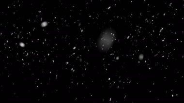 Hafif, yumuşak kar, siyah 4K 'lık dikişsiz bir döngüde izole bir şekilde düşüyor. Görüntüyü ekran üzerine yerleştir veya ekleme kipi ekle.