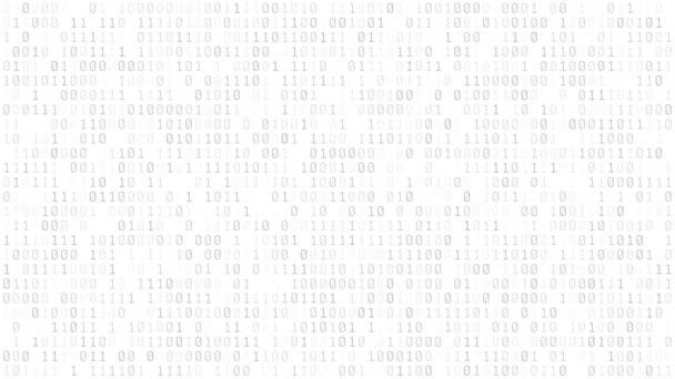 バイナリコードデジタル情報技術背景シームレスなループコンピュータはグラフィックを生成します — ストック動画