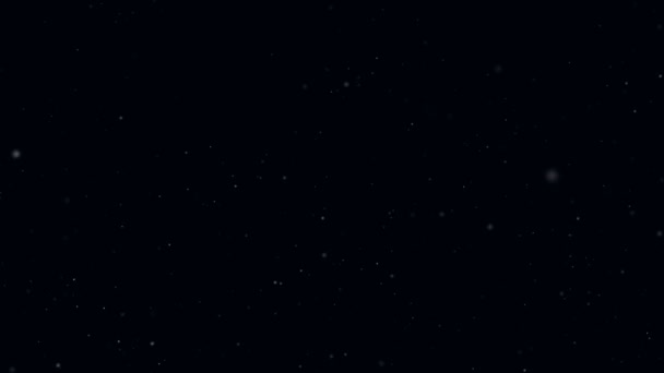 Atmosferik Toz Parçacıkları Siyah Arkaplanda Izole Edildi Görüntüyü Ekran Üzerine — Stok video