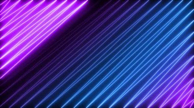 Canlandırılmış zig zag neon ışıklı, pürüzsüz döngü modern hareket grafikleri arka planı