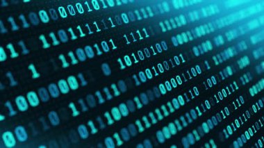 Bilgi teknolojisi dijital ikili kod arkaplanı dikişsiz döngü 4k