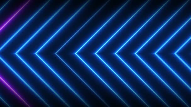 Neon Lights Shining Futuristic Trendy Seamless Loop Technology Motion Graphics — Stock Video