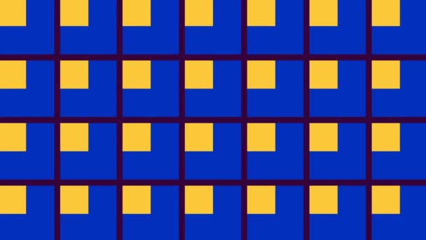 Geometriska Mönsterslingor Cirklar Kvadrater Animation Modernistisk Abstrakt Bakgrund Bauhaus Design — Stockvideo