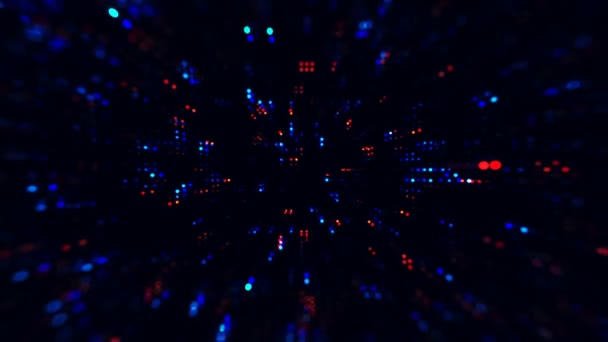 Informationen Leuchten Abstrakte Tech Geometrische Bewegungshintergrund Nahtloses Looping Video Animation — Stockvideo