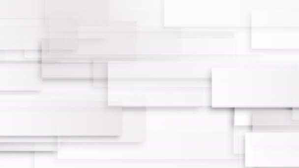 Абстрактный Серый Белый Геометрический Минимальный Фон Движения Бесшовный Цикл Видеоанимация — стоковое видео