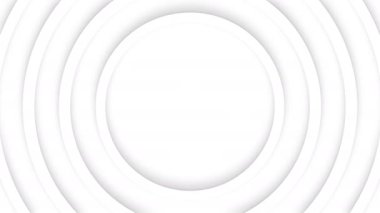 Yumuşak dymanik gölgeli soyut beyaz daireler. Kabartmalı arka plan temiz. İş sunumu için basit bir animasyon. Evrensel zarif asgari döngü.