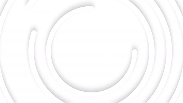 Círculos Brancos Abstratos Com Sombra Maníaca Suave Limpo Fundo Relevo — Vídeo de Stock