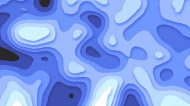 Mavi ana hatlı topografik hat haritası soyut teknolojik hareket grafik tasarımı. Geometrik arkaplan. Video animasyonu Ultra HD 4K 3840x2160