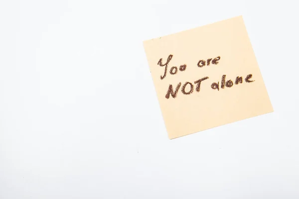 You Alone Inspirationsl Note Yellow Sticker Memo — Stock Photo, Image