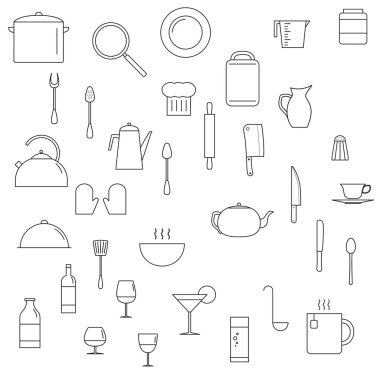 Yemekleri Icons set