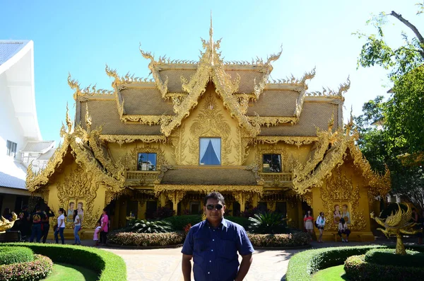 Храм Будівництво Тайського Культурного Мистецтва Сучасному Стилі Ват Ронг Кхун — стокове фото