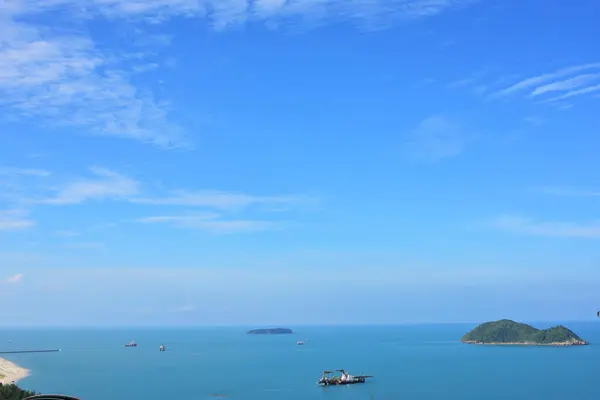 Naturlig Utsikt Med Havet Och Bergen Songkhla Sett Från Toppen — Stockfoto