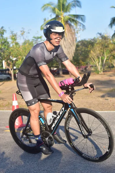 Ciclistas Amadores Pista Lisa Estão Competindo Show Bangsaphan Trilon Março — Fotografia de Stock