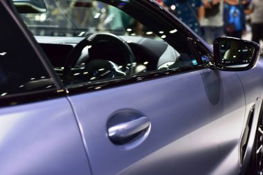 Araba markası ve ilgili eşyalar. 1-13 Aralık 2020 tarihlerinde Bangkok Impac Bangkok, Tayland 'daki 