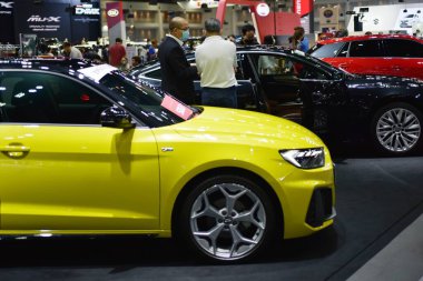 Araba markası ve ilgili eşyalar. 1-13 Aralık 2020 tarihlerinde Bangkok Impac Bangkok, Tayland 'daki 