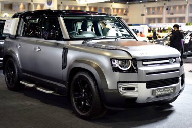 Araba markası ve ilgili eşyalar. 1-13 Aralık 2020 tarihlerinde Bangkok Impac Bangkok, Tayland 'daki 