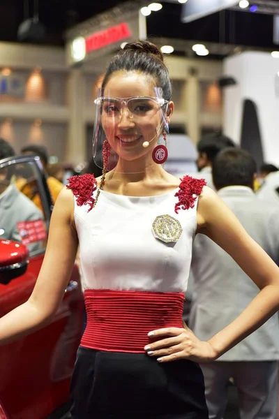 Autó Márka Kapcsolódó Termékek Gyere Kereskedelmi Bemutatók Motor Show 2020 — Stock Fotó