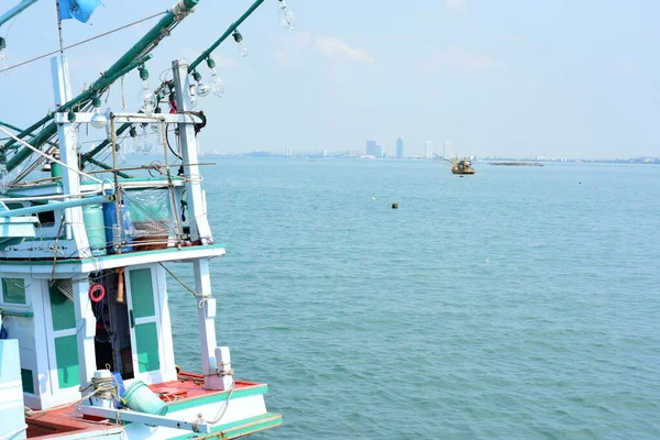 Hamn Med Båtar Asiatiska Staden — Stockfoto