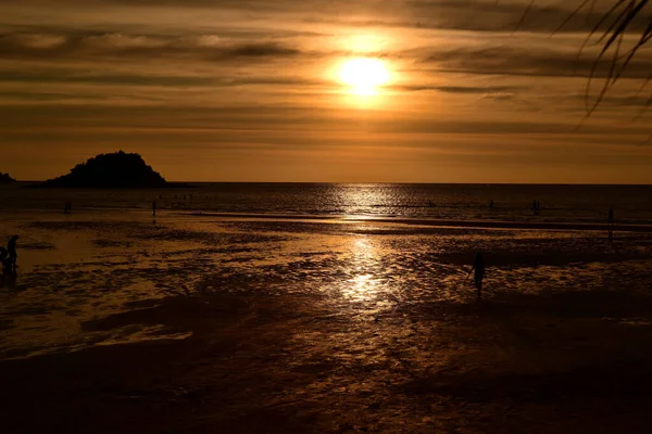 Puesta Sol Playa — Foto de Stock