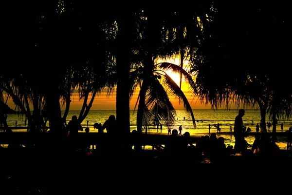 Puesta Sol Playa — Foto de Stock