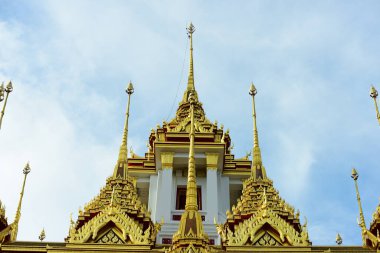 Tayland 'daki Thai tapınağı ve Buda heykeli