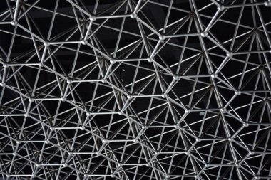 Bağlı satırlarla soyut arkaplan. 3d illüstrasyon