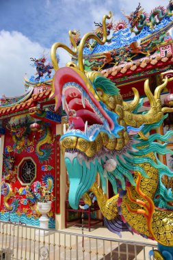 Yasak Tayland 'da ejderha heykeli