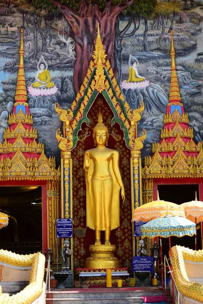 Statue Bouddha Doré Wat Phra Kaeo Bangagara Thailand — Photo