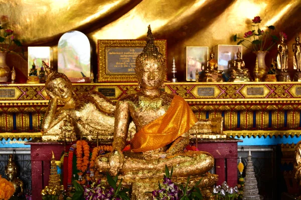 Estatua Oro Buddha Wat Pho Bange Net Thailand — Foto de Stock