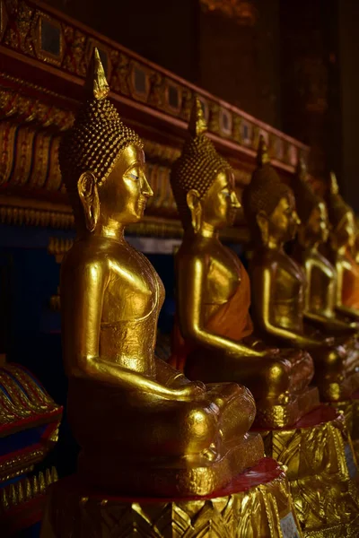 Statua Buddha Dorata Wat Pho Frangetta Thailandia — Foto Stock