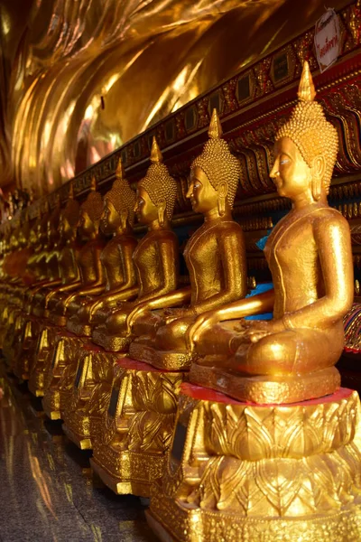 Estatua Oro Buddha Wat Pho Bange Net Thailand — Foto de Stock