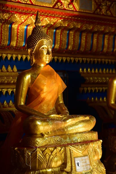 Χρυσό Άγαλμα Του Βούδα Στο Wat Pho Μπανγκόκ Ταϊλάνδη — Φωτογραφία Αρχείου